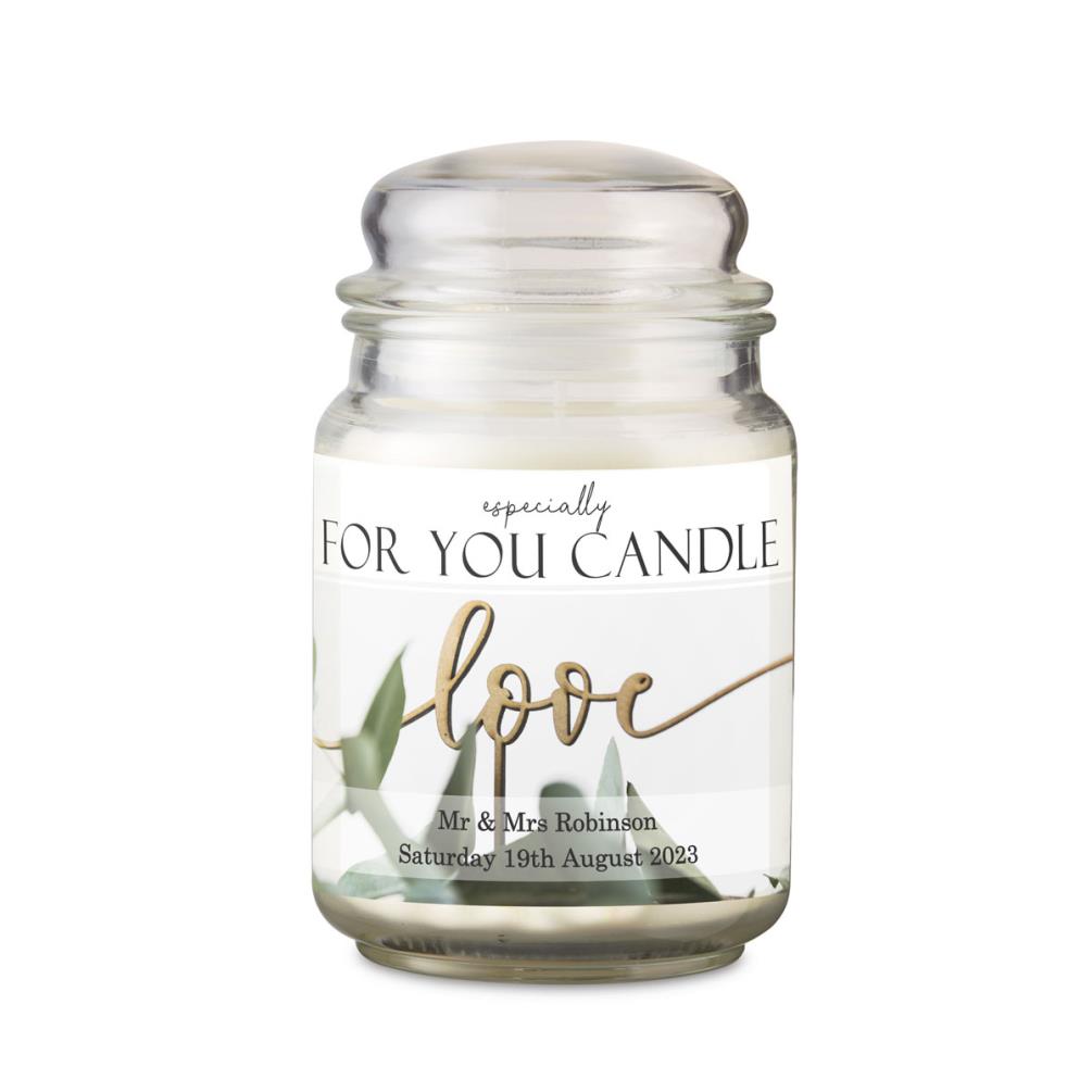 Personalised Love Large Scented Jar Candle £17.99